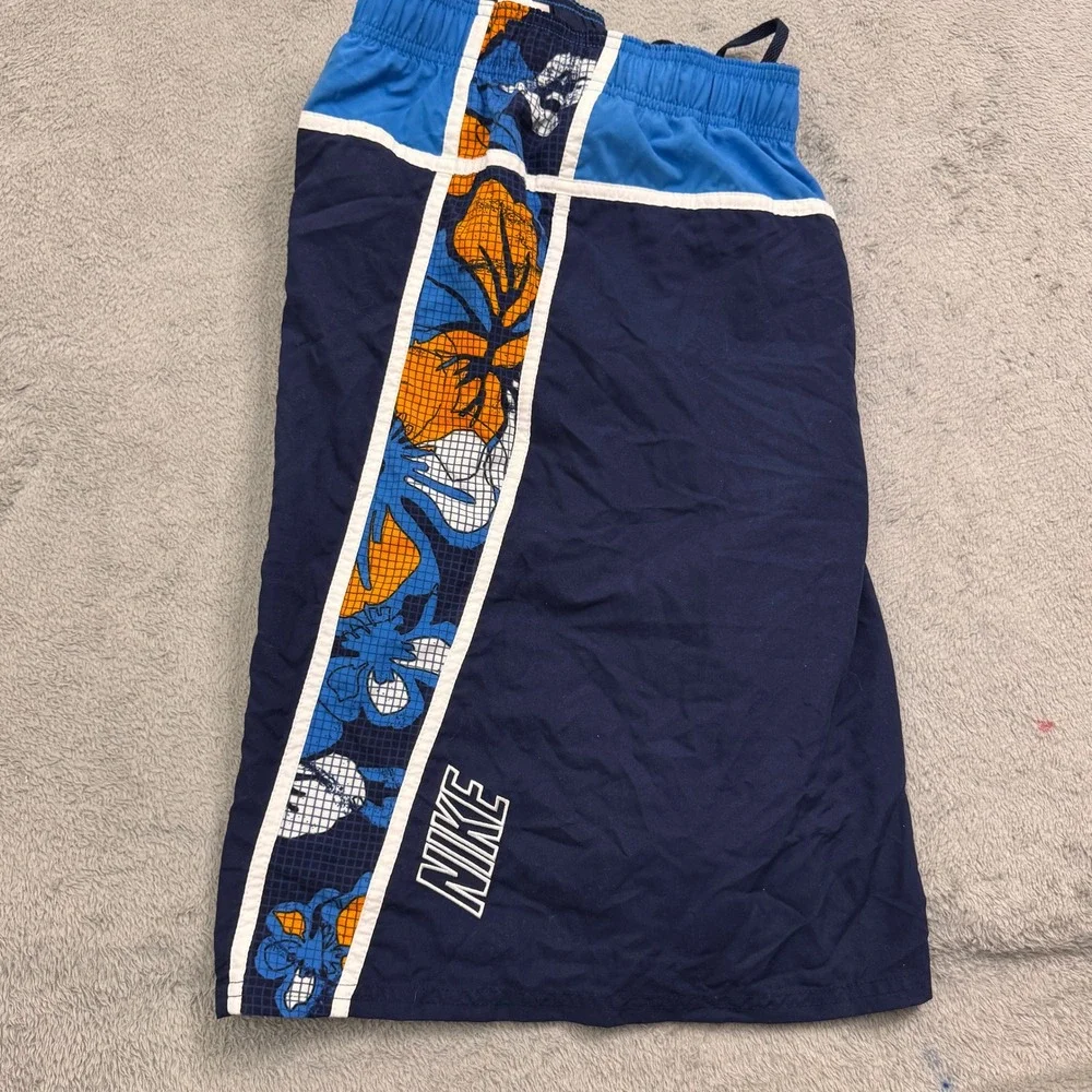 NWT Nike Men's Swim Trunks Size XXL Blue With‎ Liner and Drawstring
